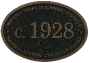 Waverly Terrace Historic Plaque
